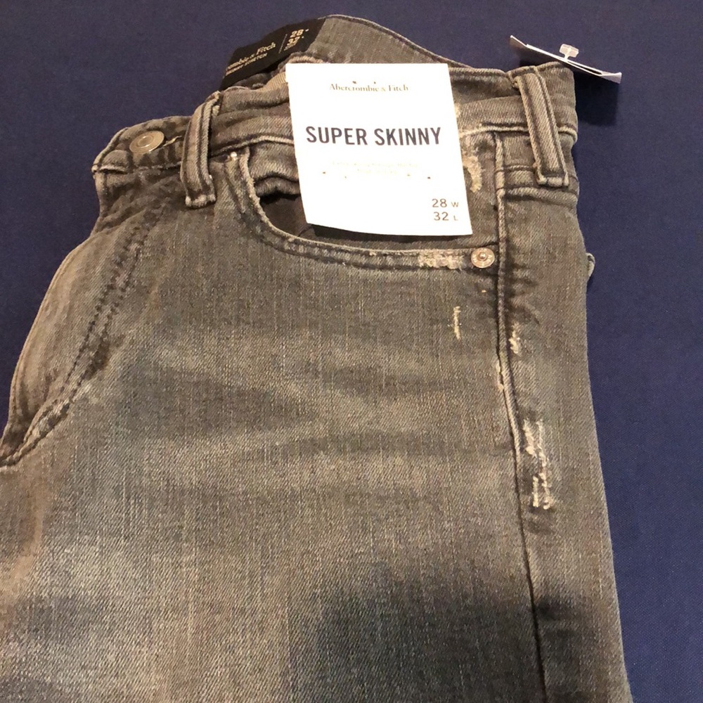 Abercrombie & Fitch super skinny stretch NWT size 28X32 - Picture 2 of 7